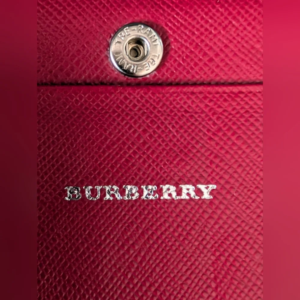 Burberry Red Leather Wallet